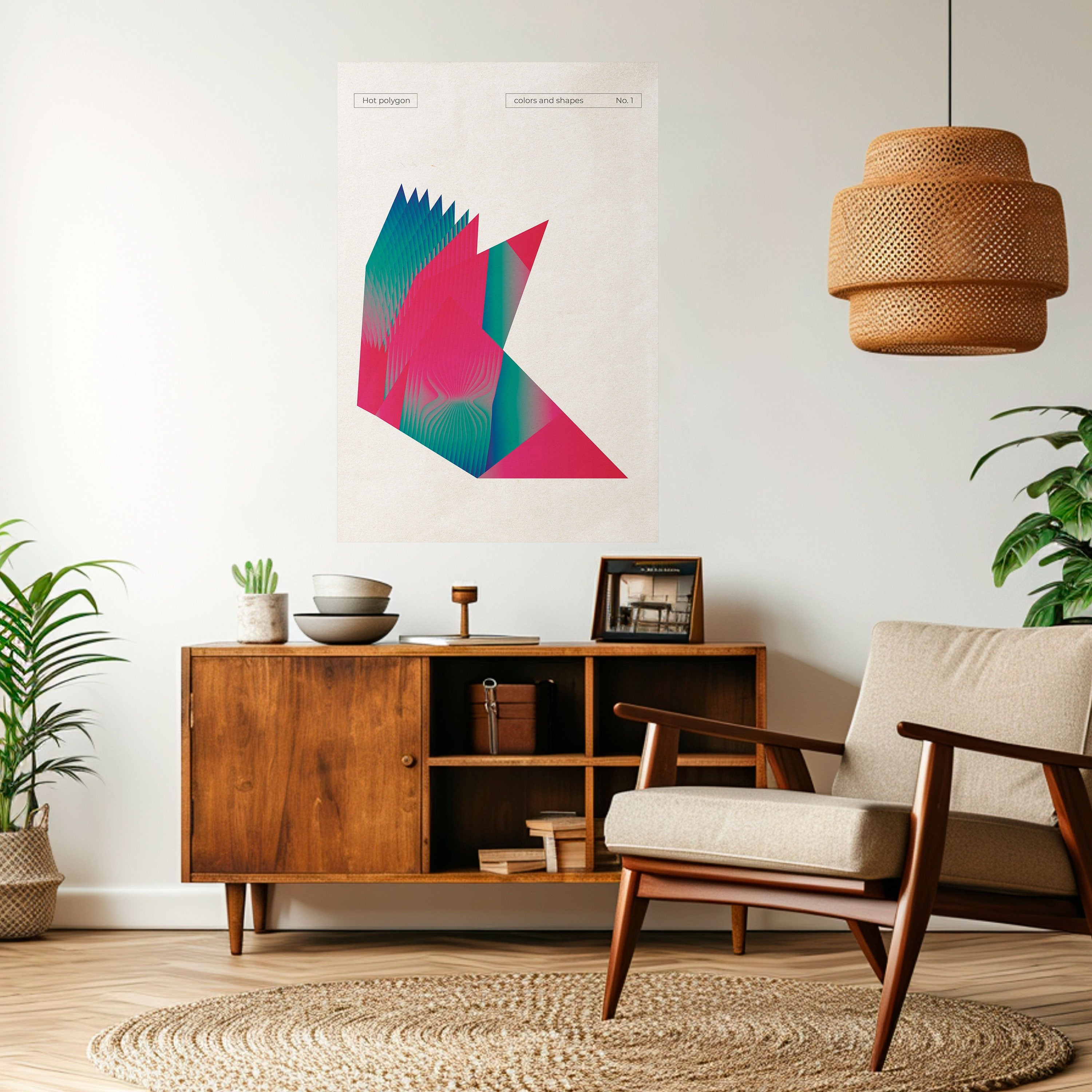 HOT POLYGON Vertikales Poster zum Abziehen und Aufkleben