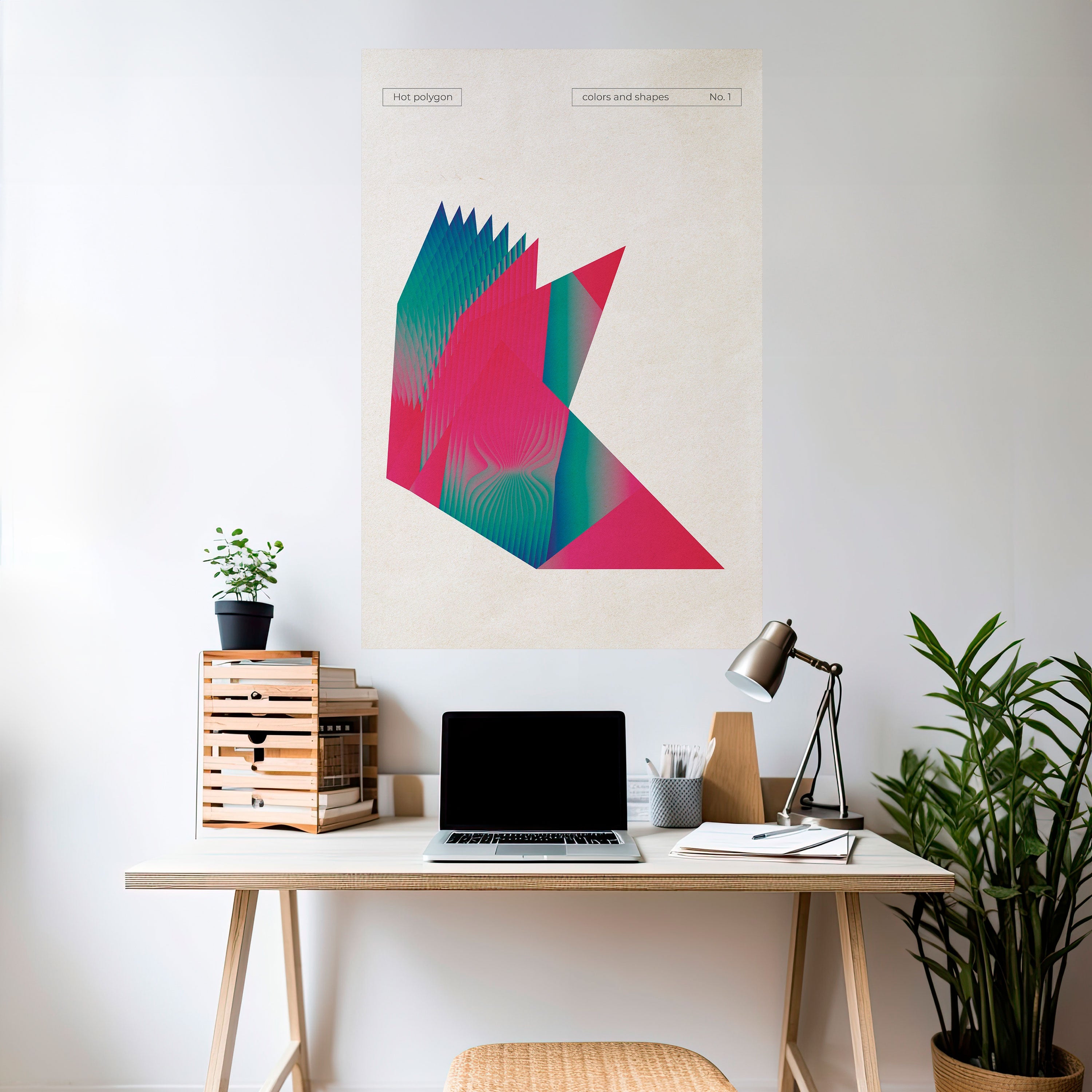 HOT POLYGON Vertikales Poster zum Abziehen und Aufkleben