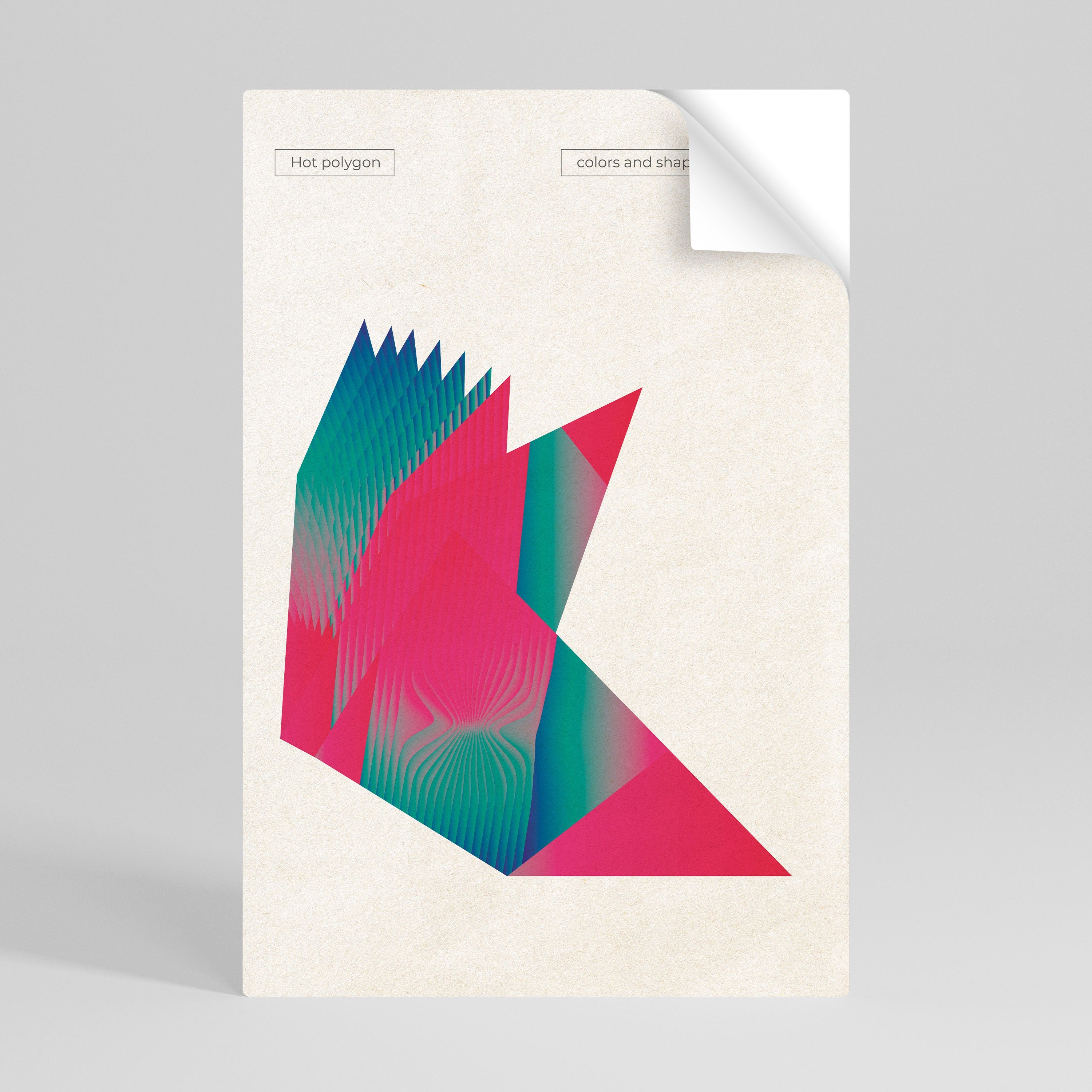 HOT POLYGON Vertikales Poster zum Abziehen und Aufkleben