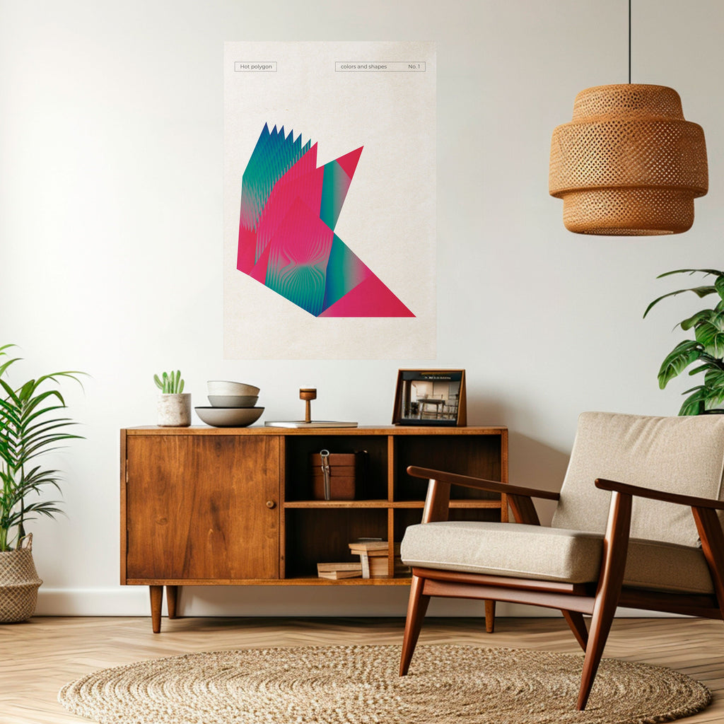 HOT POLYGON Vertikales Poster zum Abziehen und Aufkleben