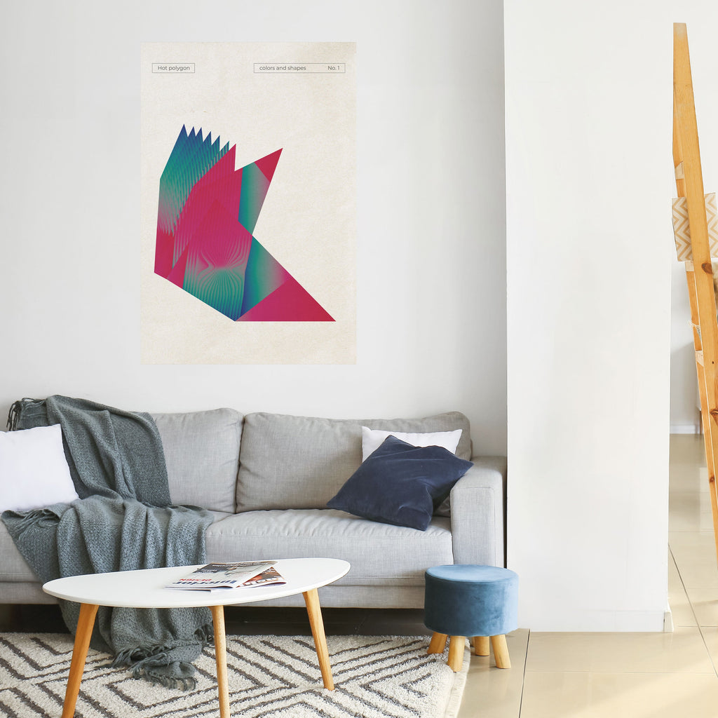 HOT POLYGON Vertikales Poster zum Abziehen und Aufkleben