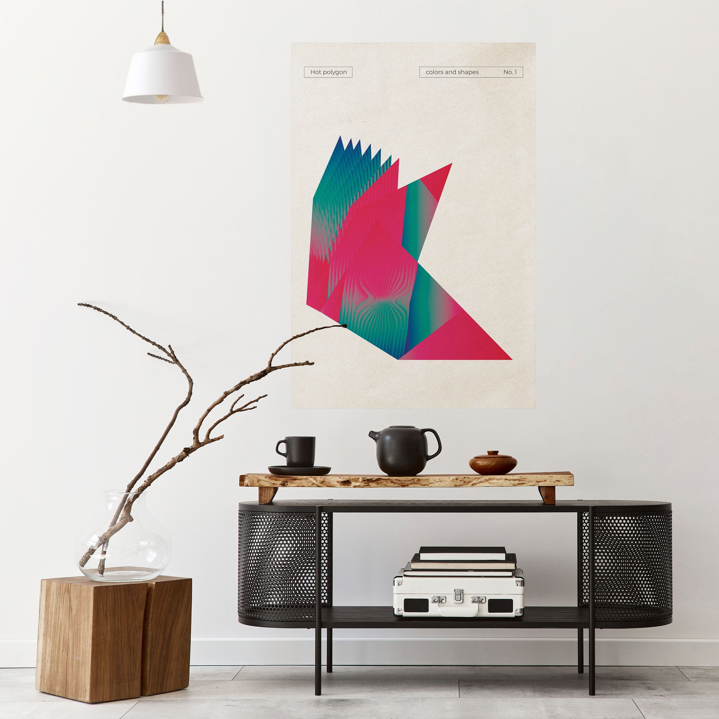 HOT POLYGON Vertikales Poster zum Abziehen und Aufkleben