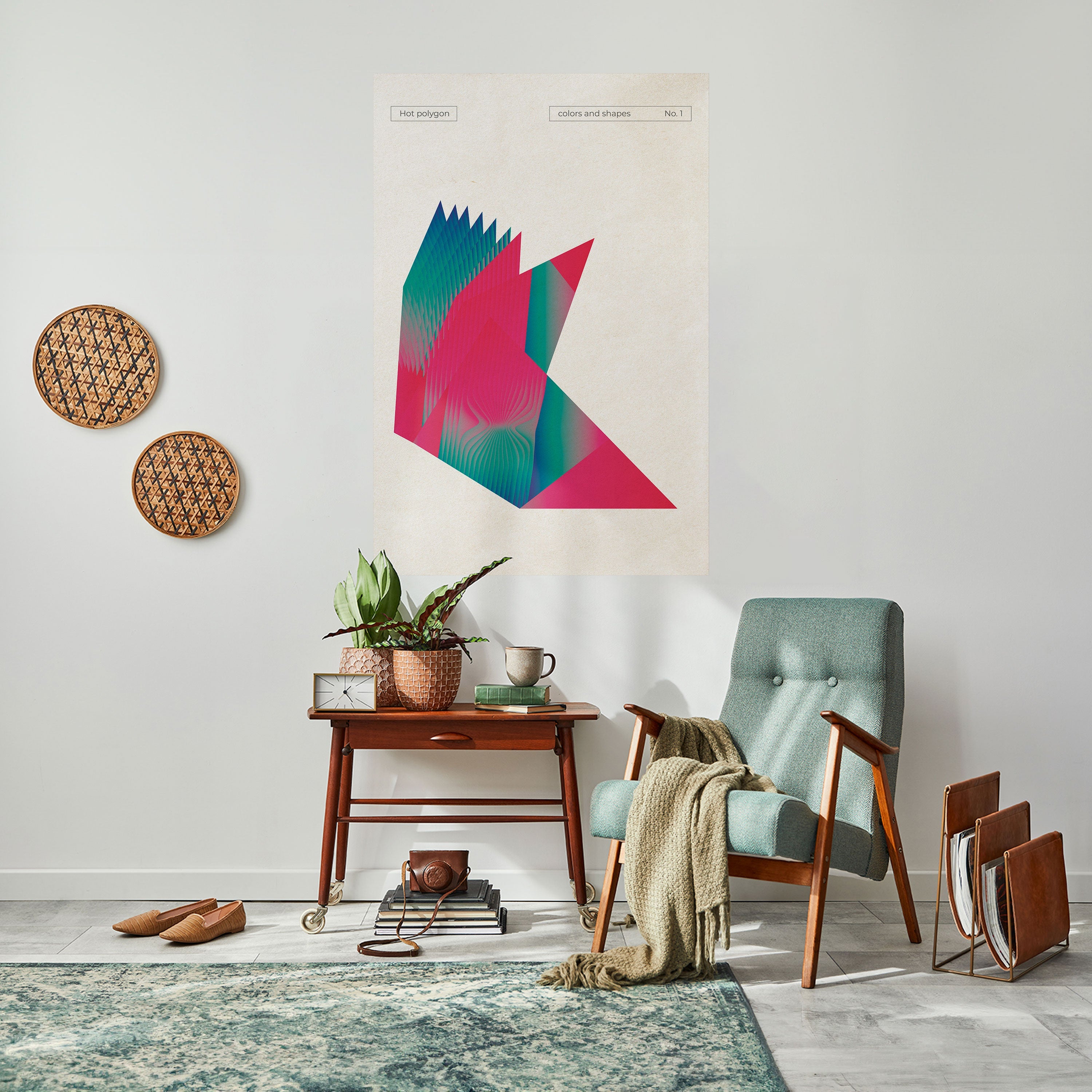 HOT POLYGON Vertikales Poster zum Abziehen und Aufkleben