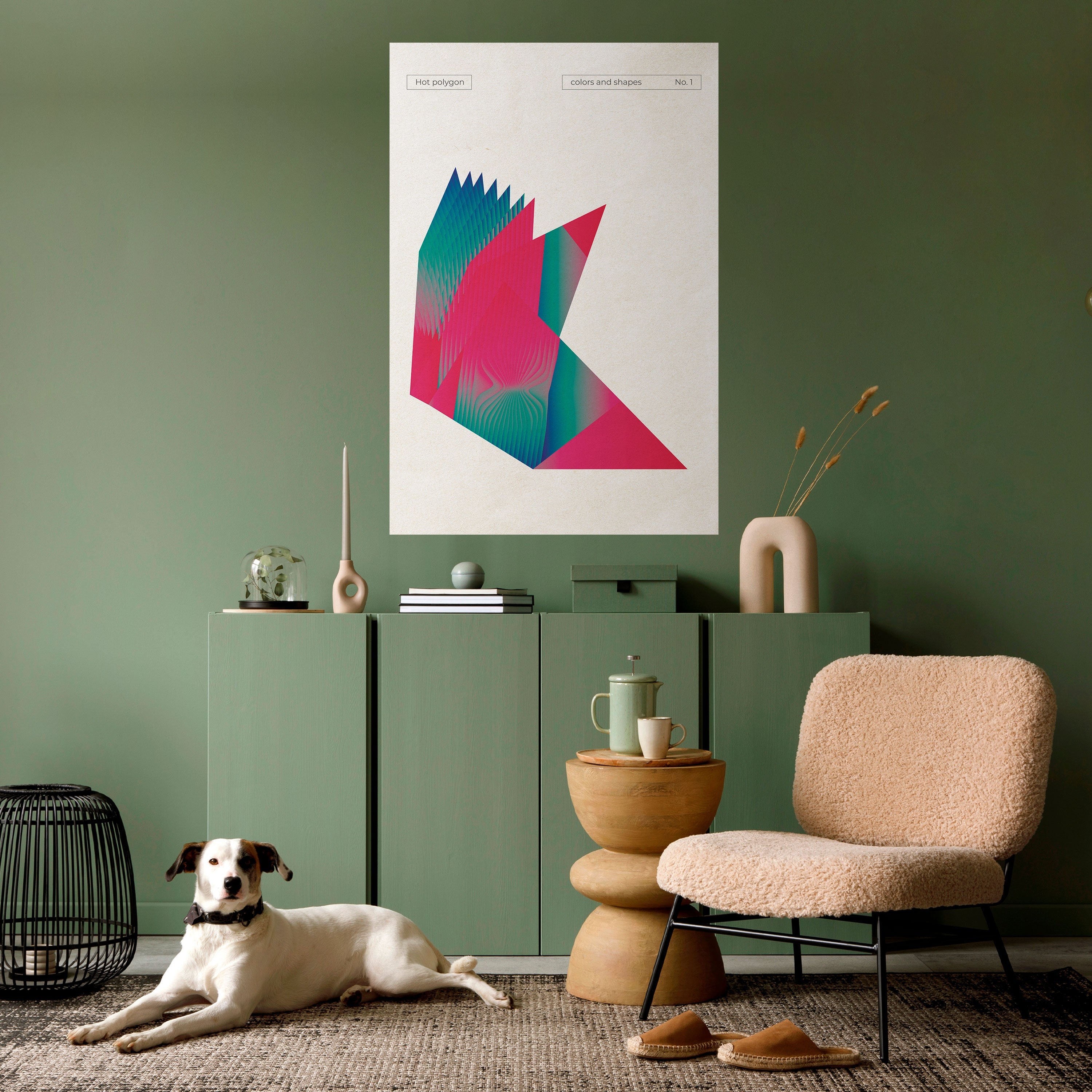 HOT POLYGON Vertikales Poster zum Abziehen und Aufkleben