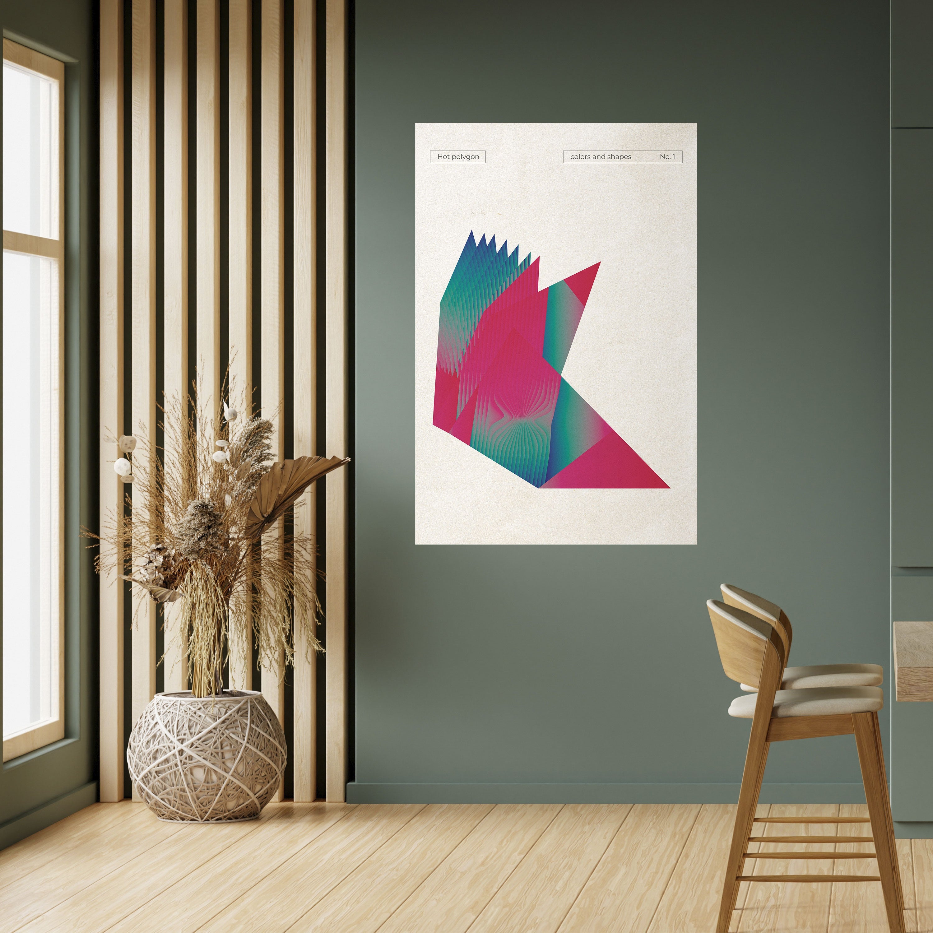HOT POLYGON Vertikales Poster zum Abziehen und Aufkleben