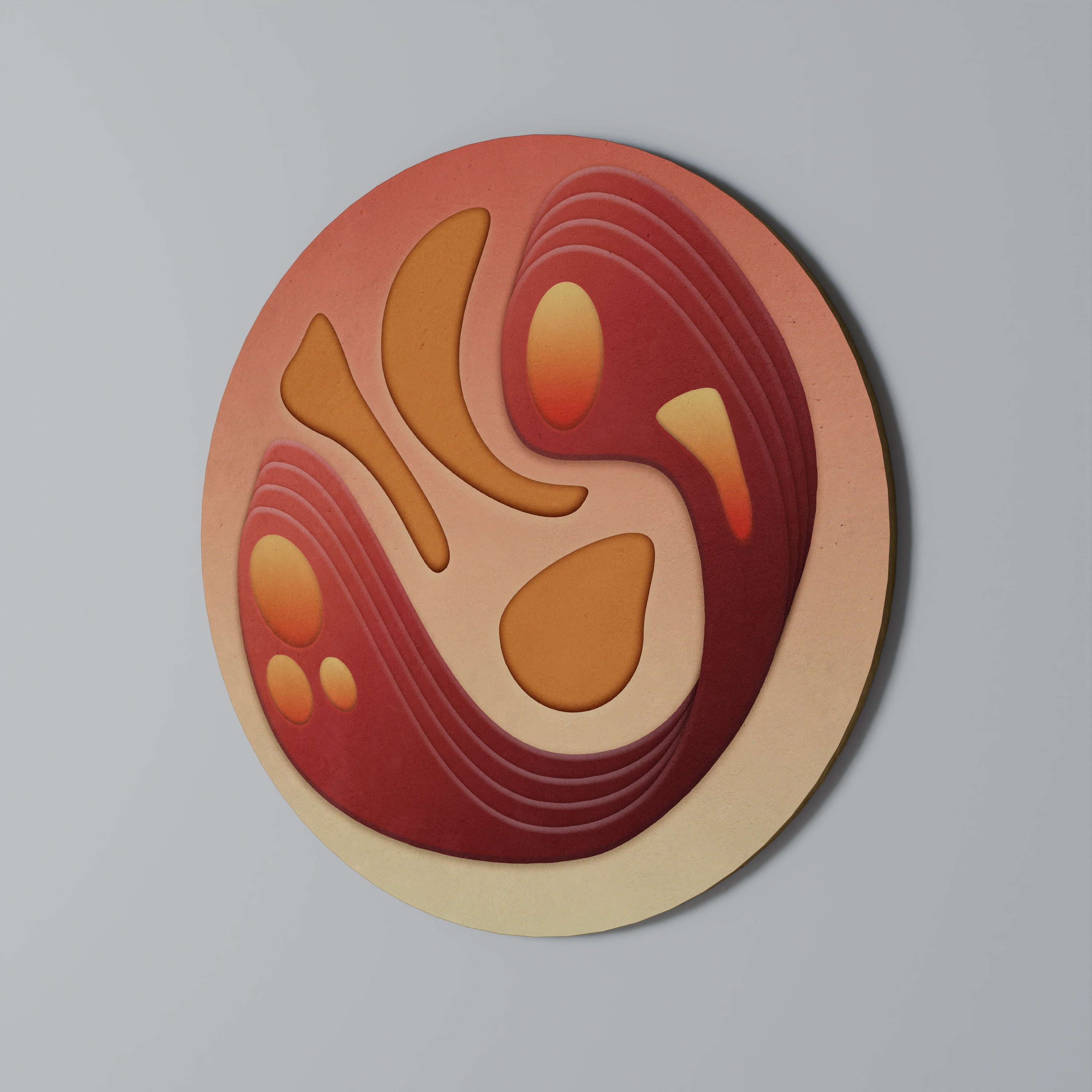 IMMERSION STRUCTURE Runde Wanddekoration Ø 69 cm