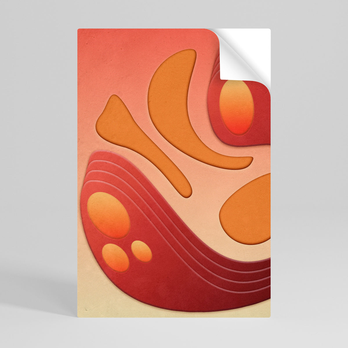 IMMERSION STRUCTURE Selbstklebendes Poster - Hochformat