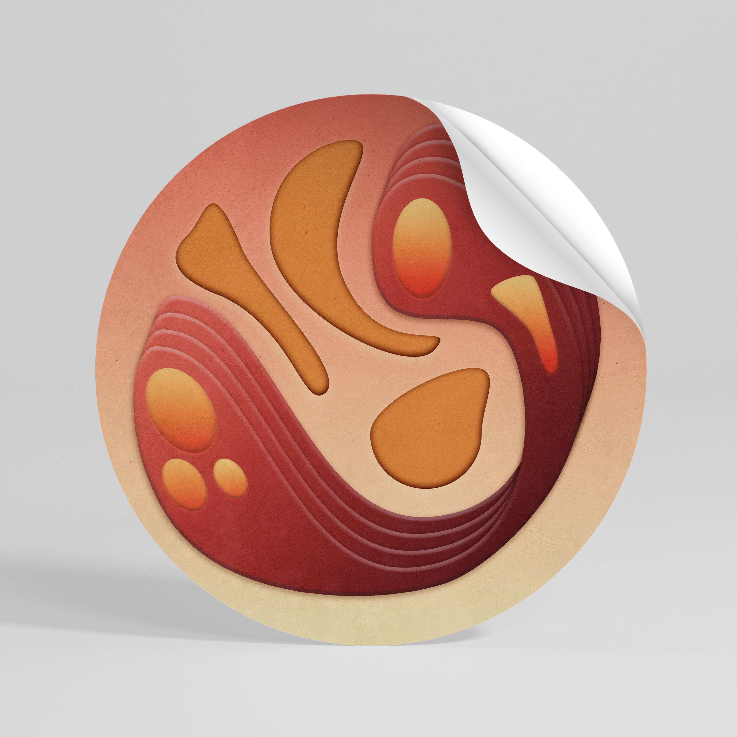 IMMERSION STRUCTURE Runder Wandsticker zum Abziehen und Aufkleben