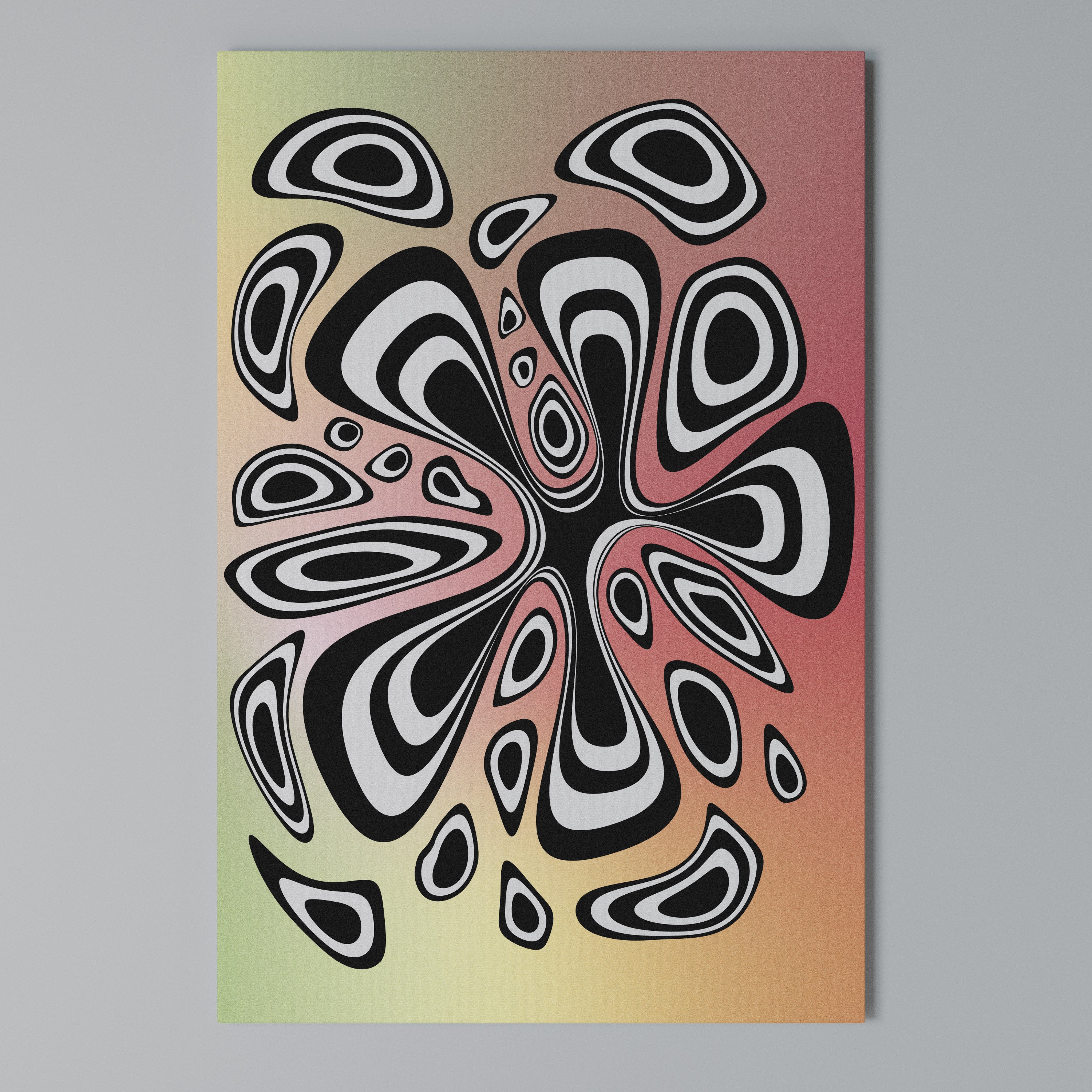 ILLUSIONARY SPLASH Vertical Canvas Print