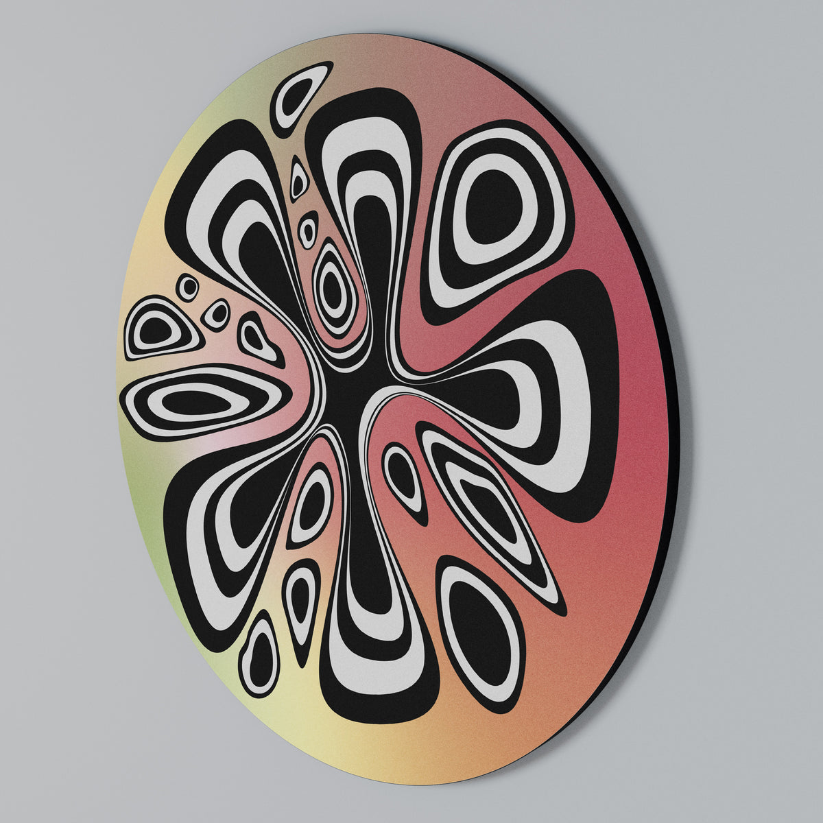 ILLUSIONARY SPLASH Rundes Wandbild
