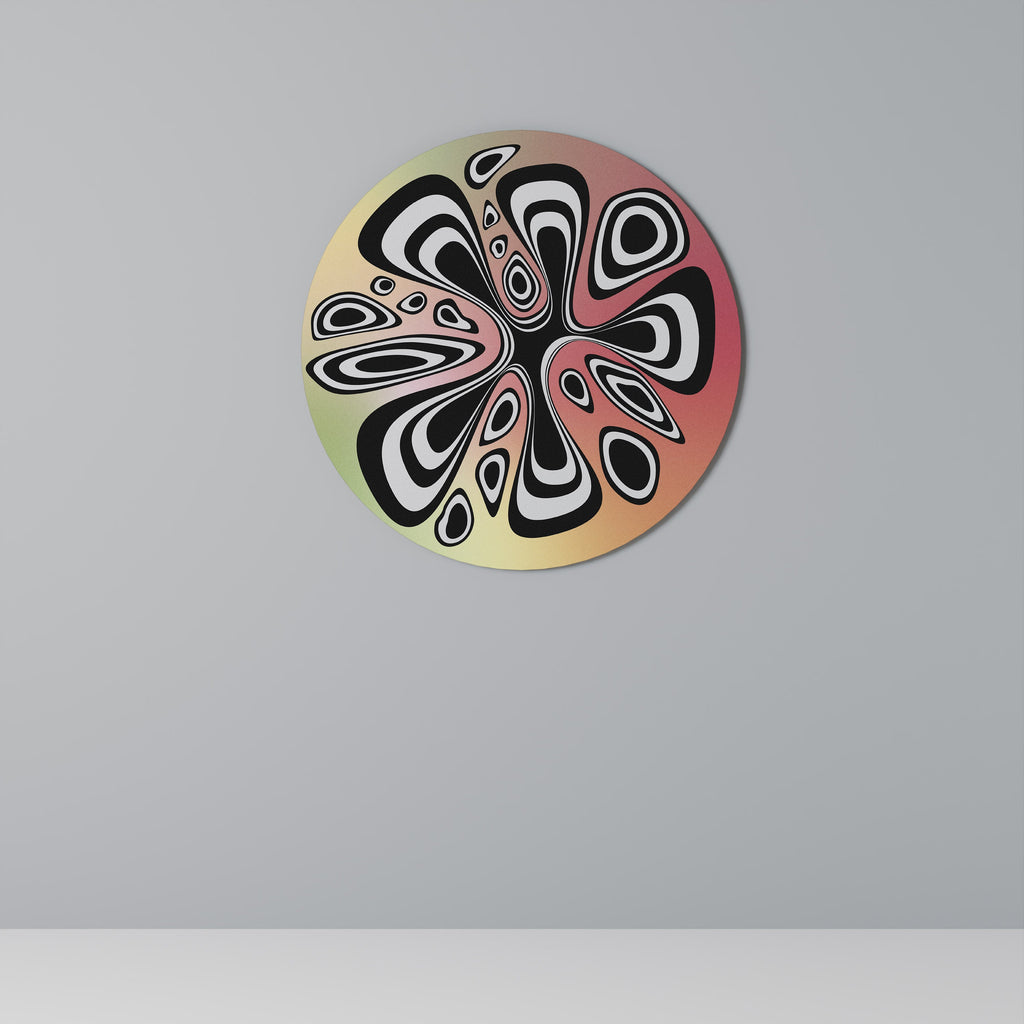 ILLUSIONARY SPLASH Runde Wanddekoration Ø 69 cm