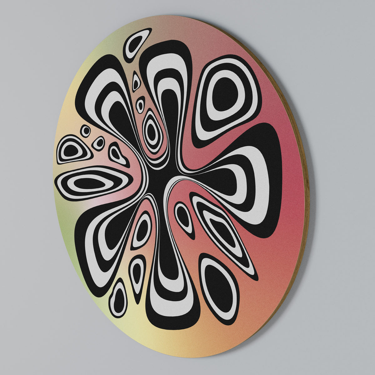 ILLUSIONARY SPLASH Rundes Wandbild