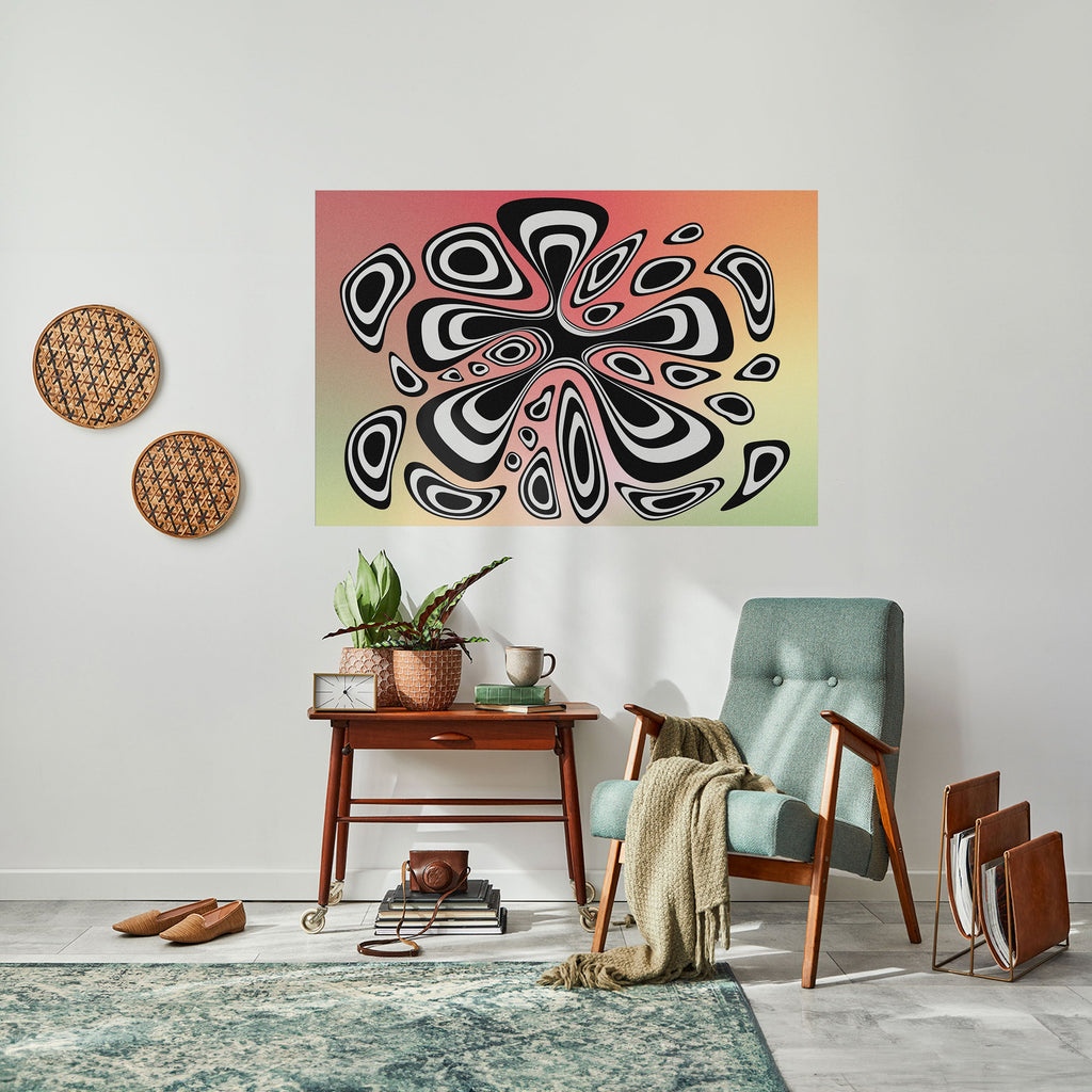 ILLUSIONARY SPLASH Selbstklebendes Horizontal-Poster