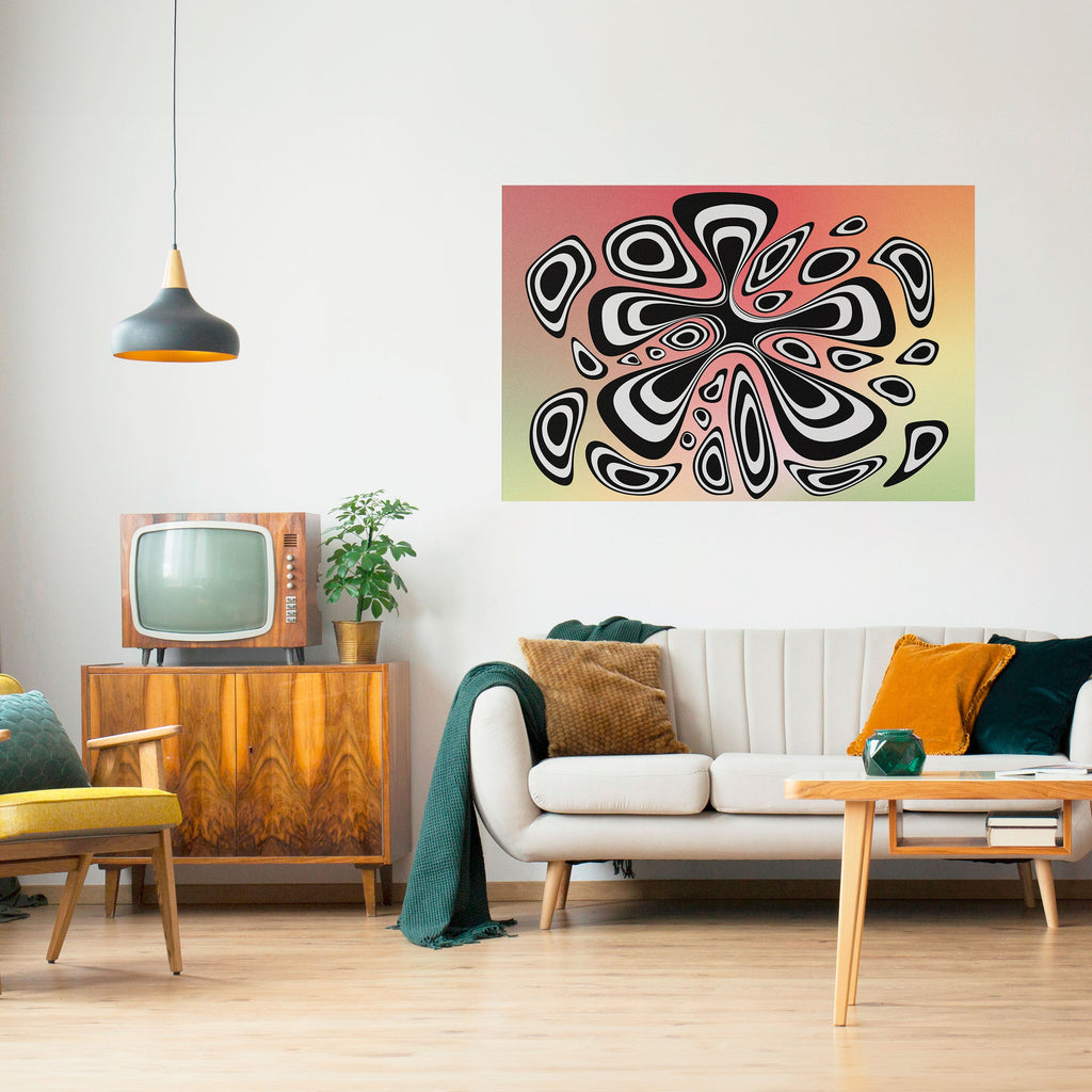 ILLUSIONARY SPLASH Selbstklebendes Horizontal-Poster