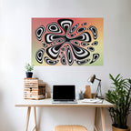 ILLUSIONARY SPLASH Selbstklebendes Horizontal-Poster