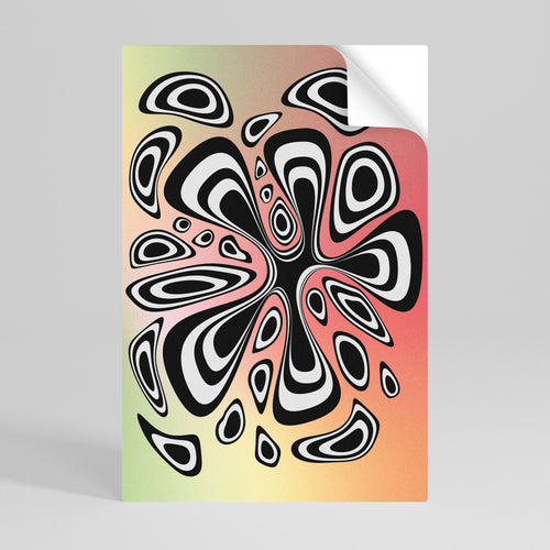 ILLUSIONARY SPLASH Selbstklebendes Poster - Hochformat