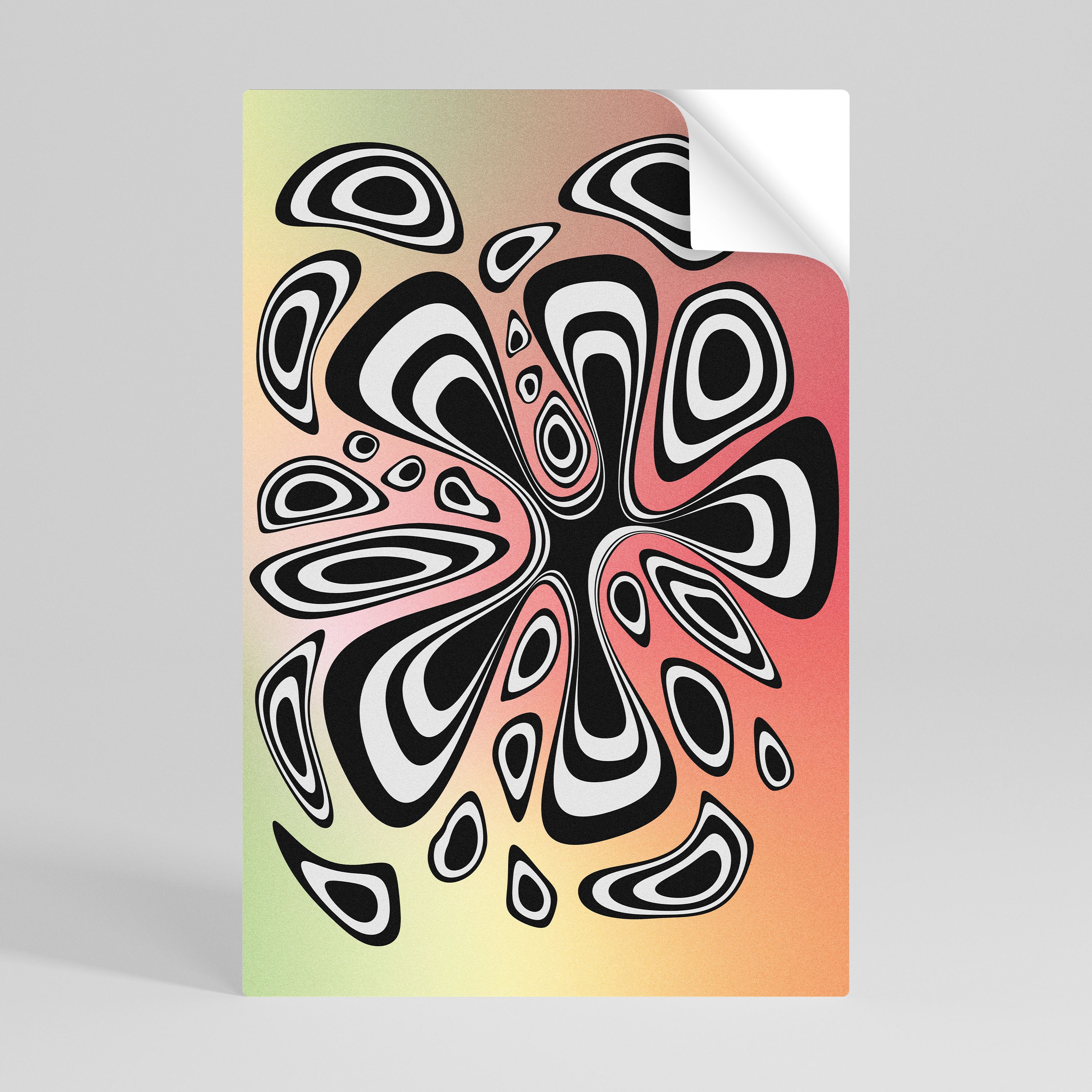 ILLUSIONARY SPLASH Selbstklebendes Poster - Hochformat