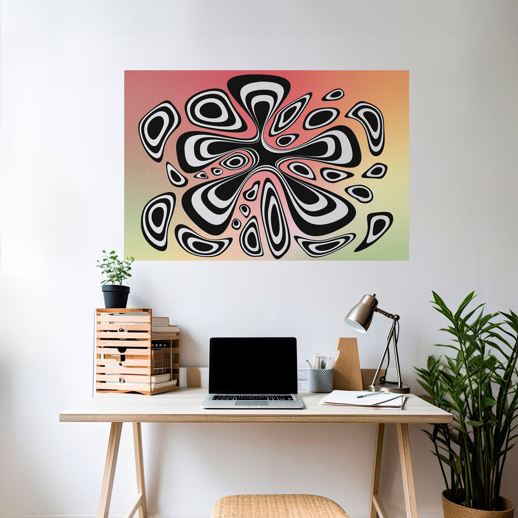 ILLUSIONARY SPLASH Selbstklebendes Horizontal-Poster