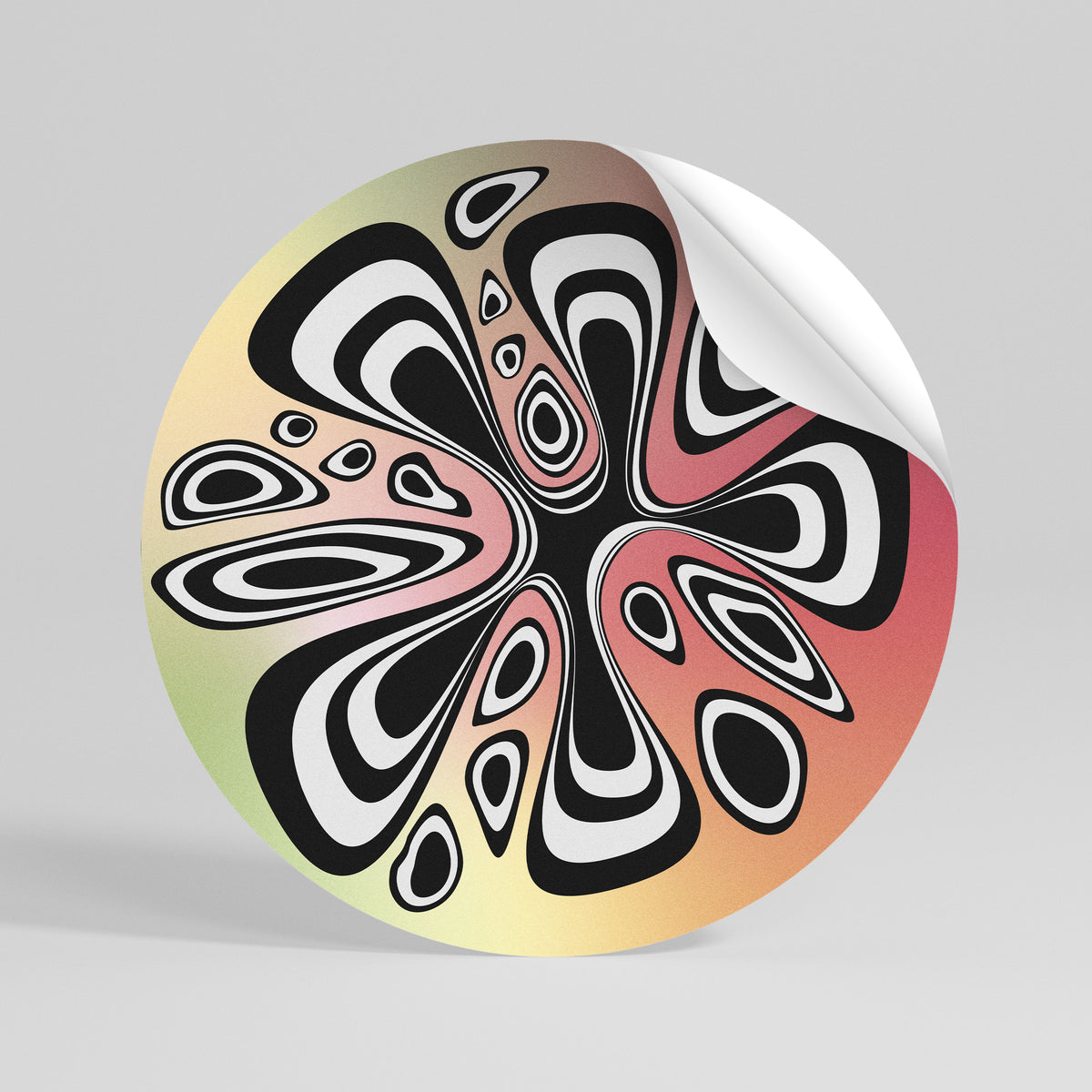 ILLUSIONARY SPLASH Runder Wandsticker zum Abziehen und Aufkleben