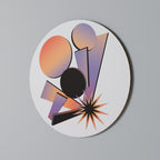 ANGULAR ARTISTRY Runde Wanddekoration Ø 69 cm