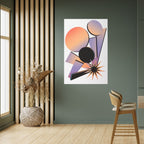 ANGULAR ARTISTRY Selbstklebendes Poster - Hochformat