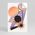 ANGULAR ARTISTRY Selbstklebendes Poster - Hochformat