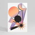 ANGULAR ARTISTRY Selbstklebendes Poster - Hochformat