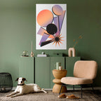 ANGULAR ARTISTRY Selbstklebendes Poster - Hochformat