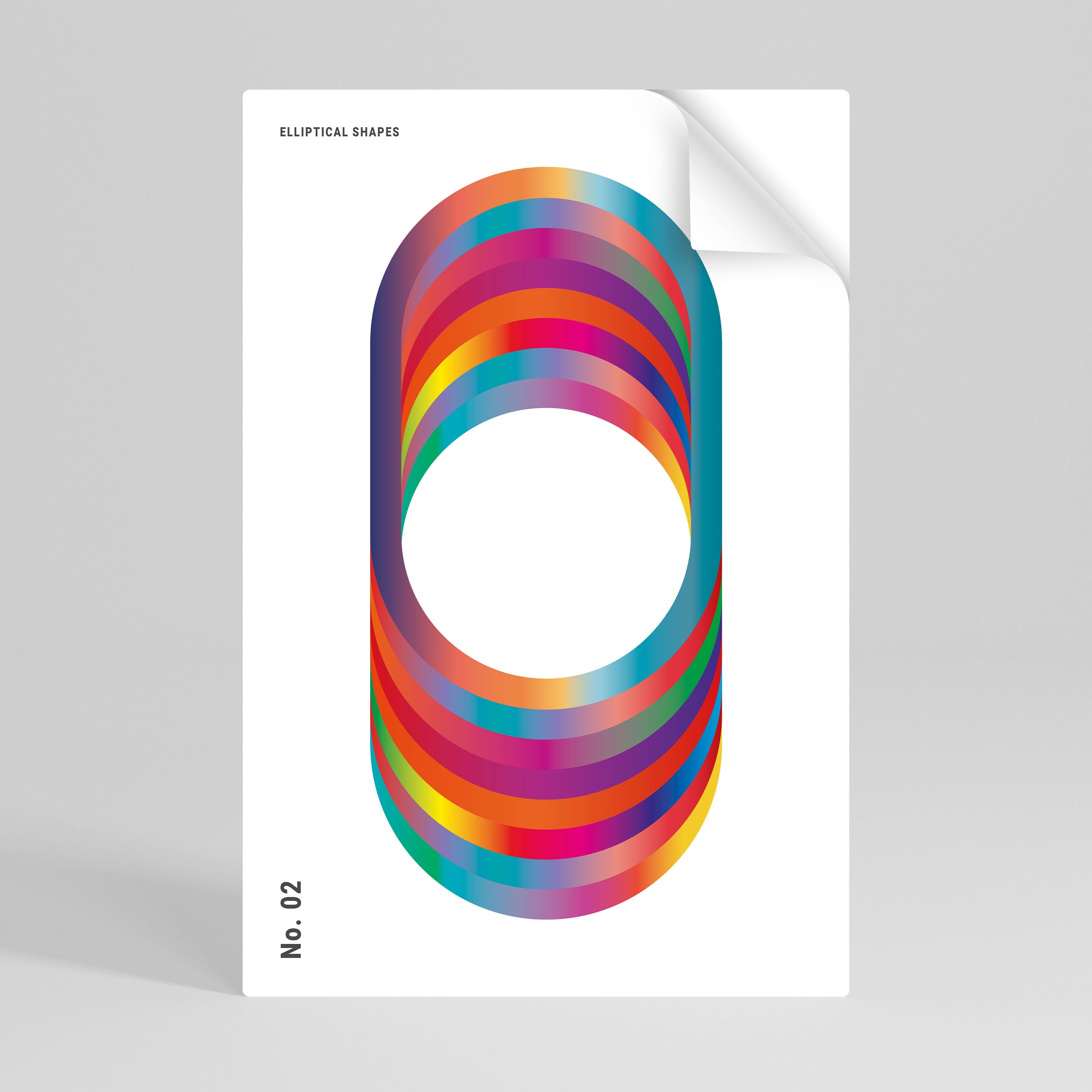 ELIPTICAL GRADIENTS Vertikales Poster zum Abziehen und Aufkleben