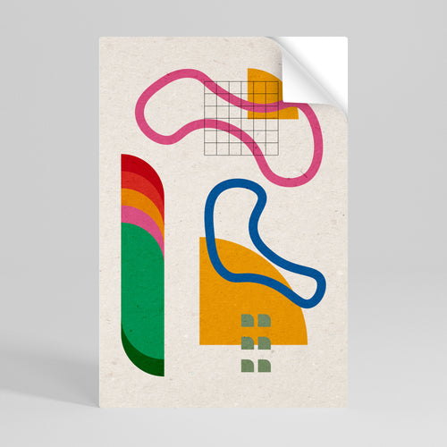 SHAPE SHOCK Selbstklebendes Poster - Hochformat