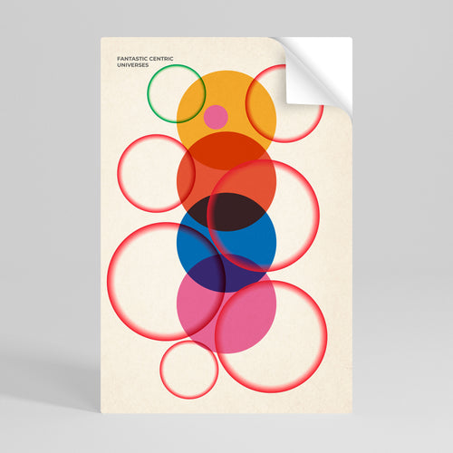 FANTASTIC UNIVERSES Selbstklebendes Poster - Hochformat