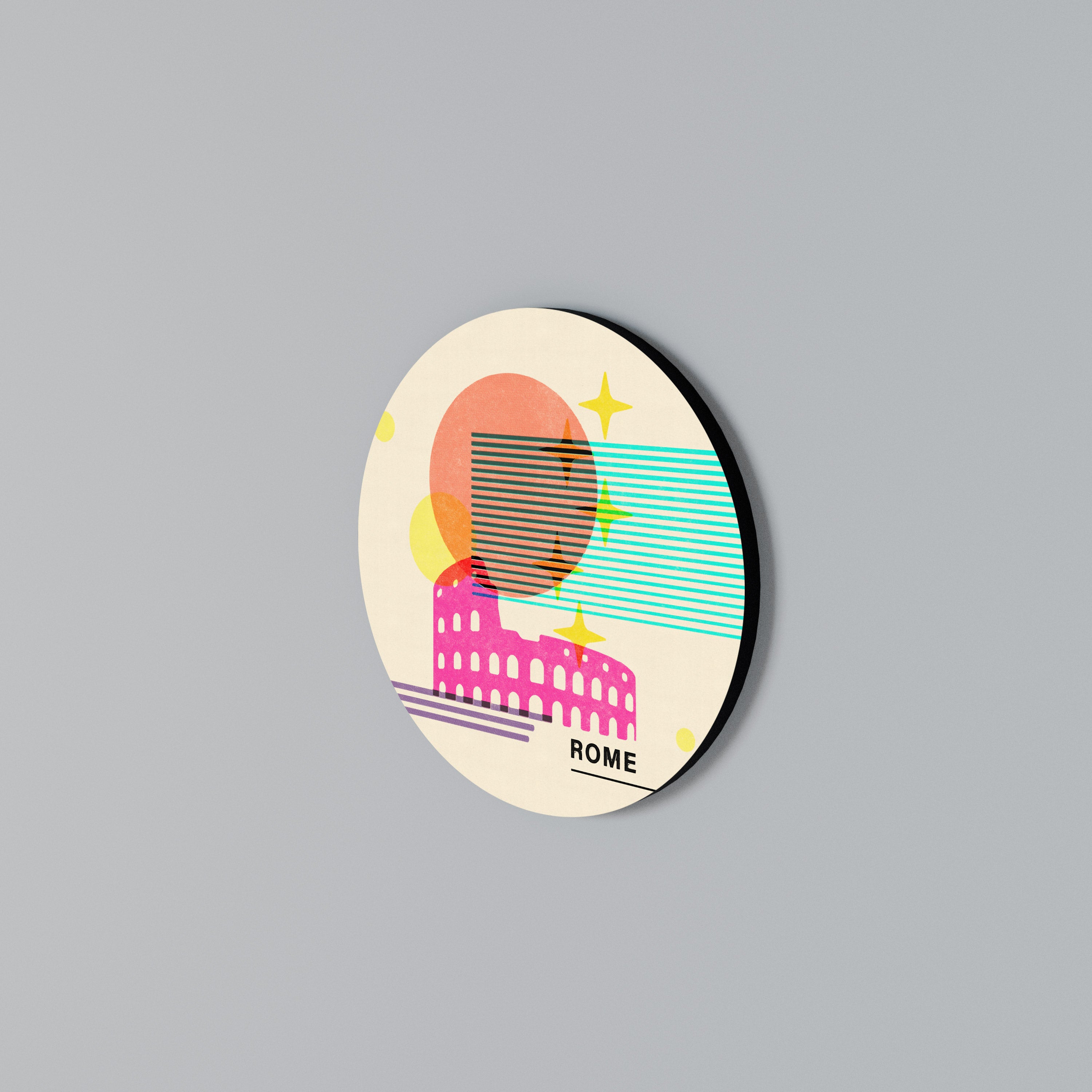 ROMAN SPARKLE Rundes Wandbild