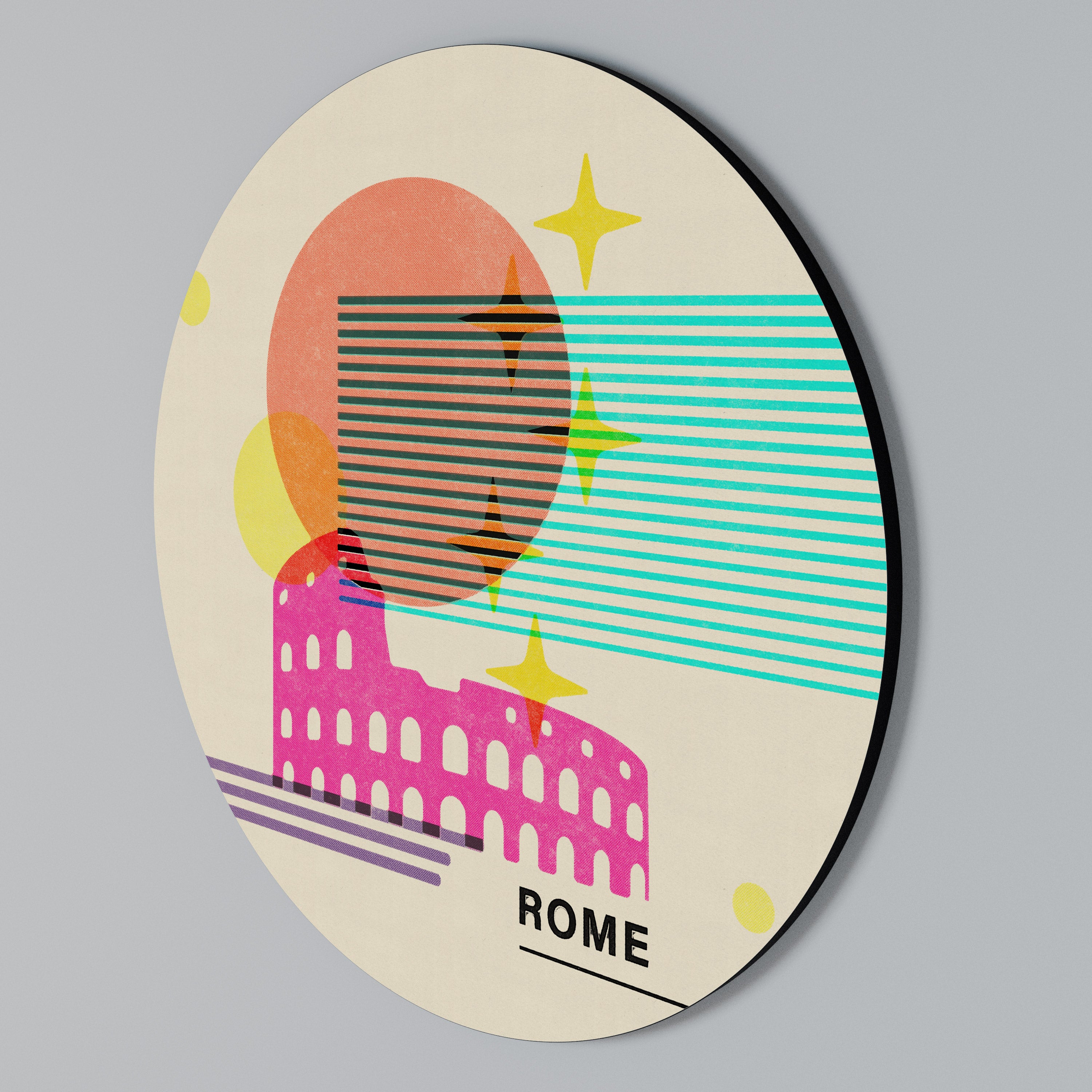 ROMAN SPARKLE Rundes Wandbild