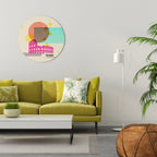 ROMAN SPARKLE Runde Wanddekoration Ø 69 cm