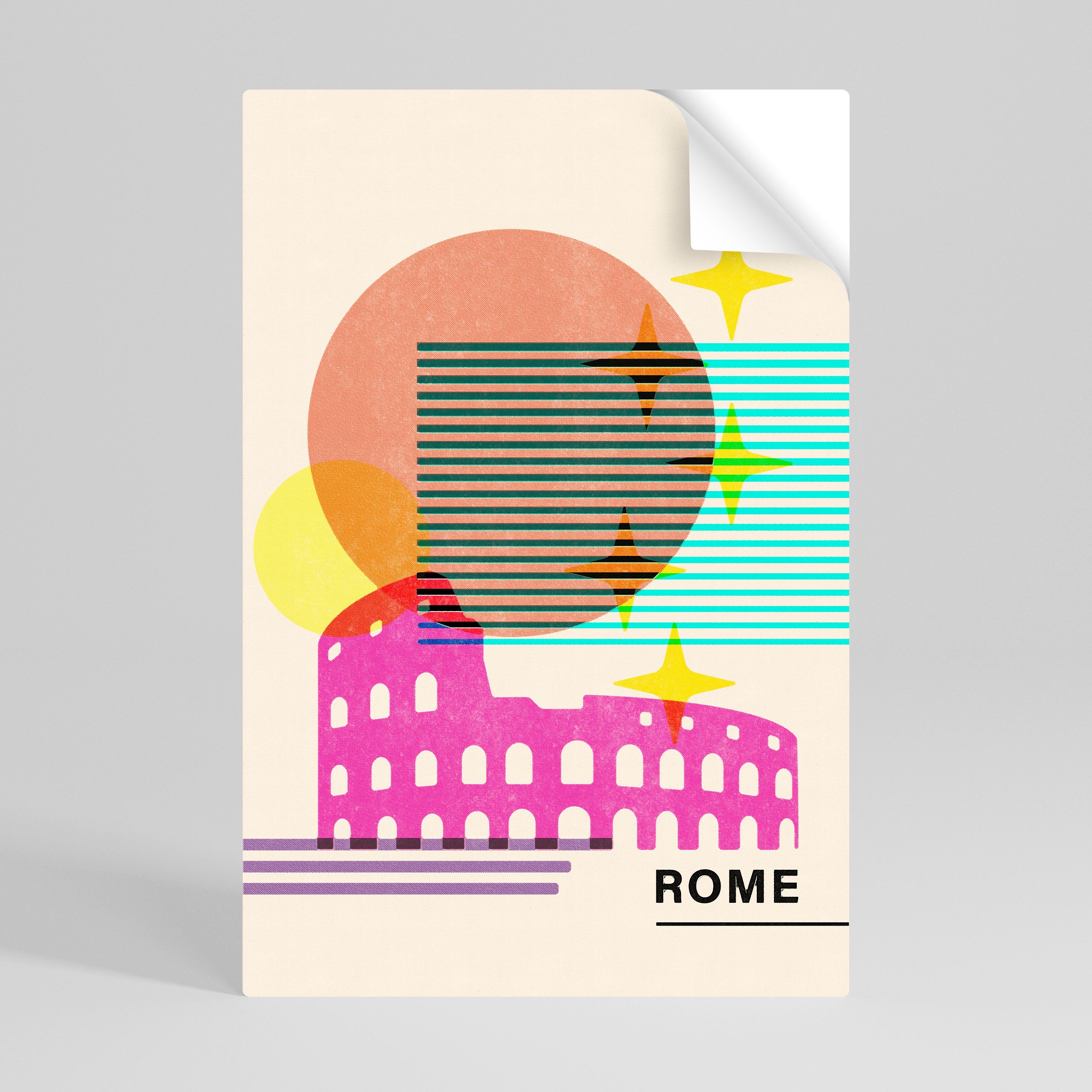 ROMAN SPARKLE Vertikales Poster zum Abziehen und Aufkleben