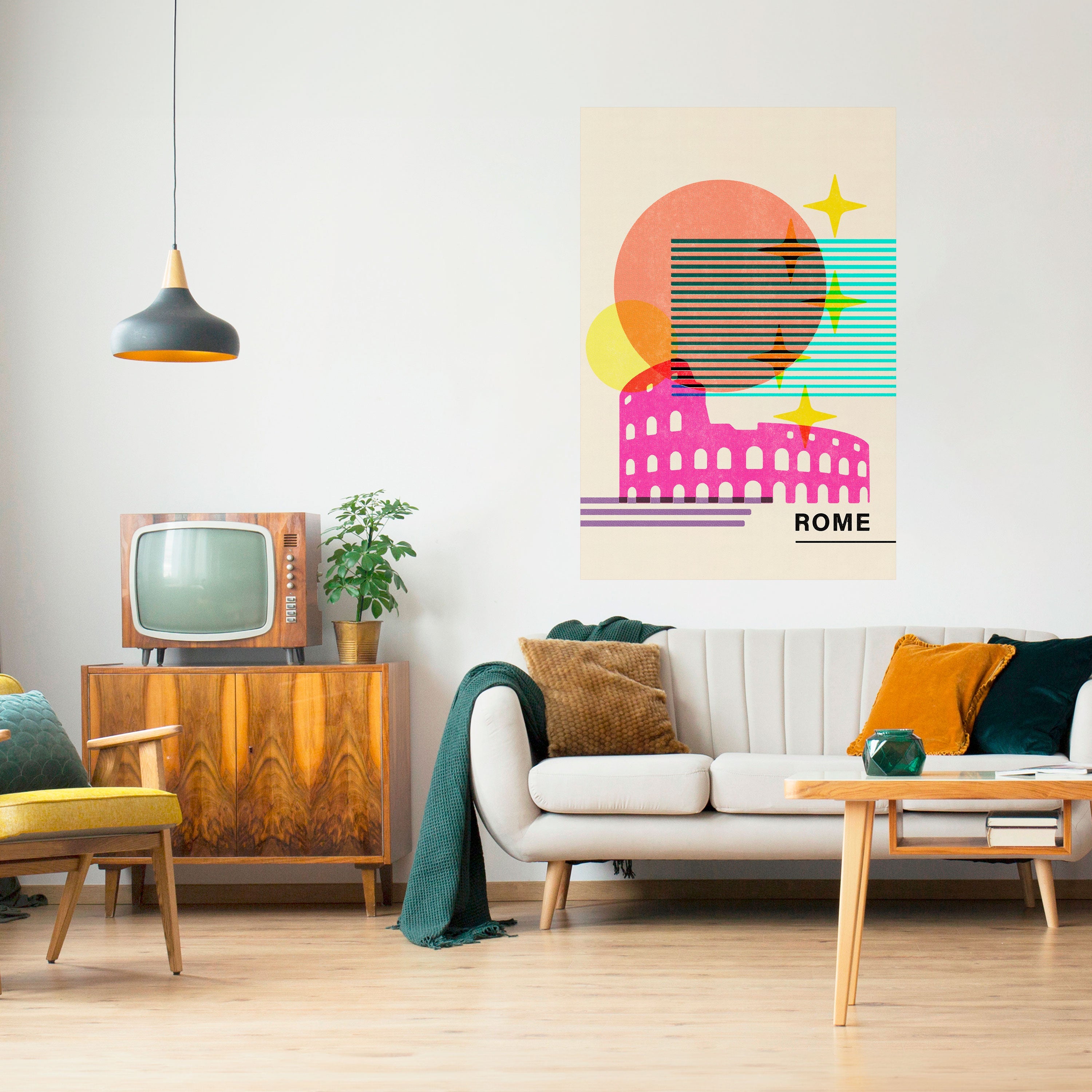 ROMAN SPARKLE Vertikales Poster zum Abziehen und Aufkleben