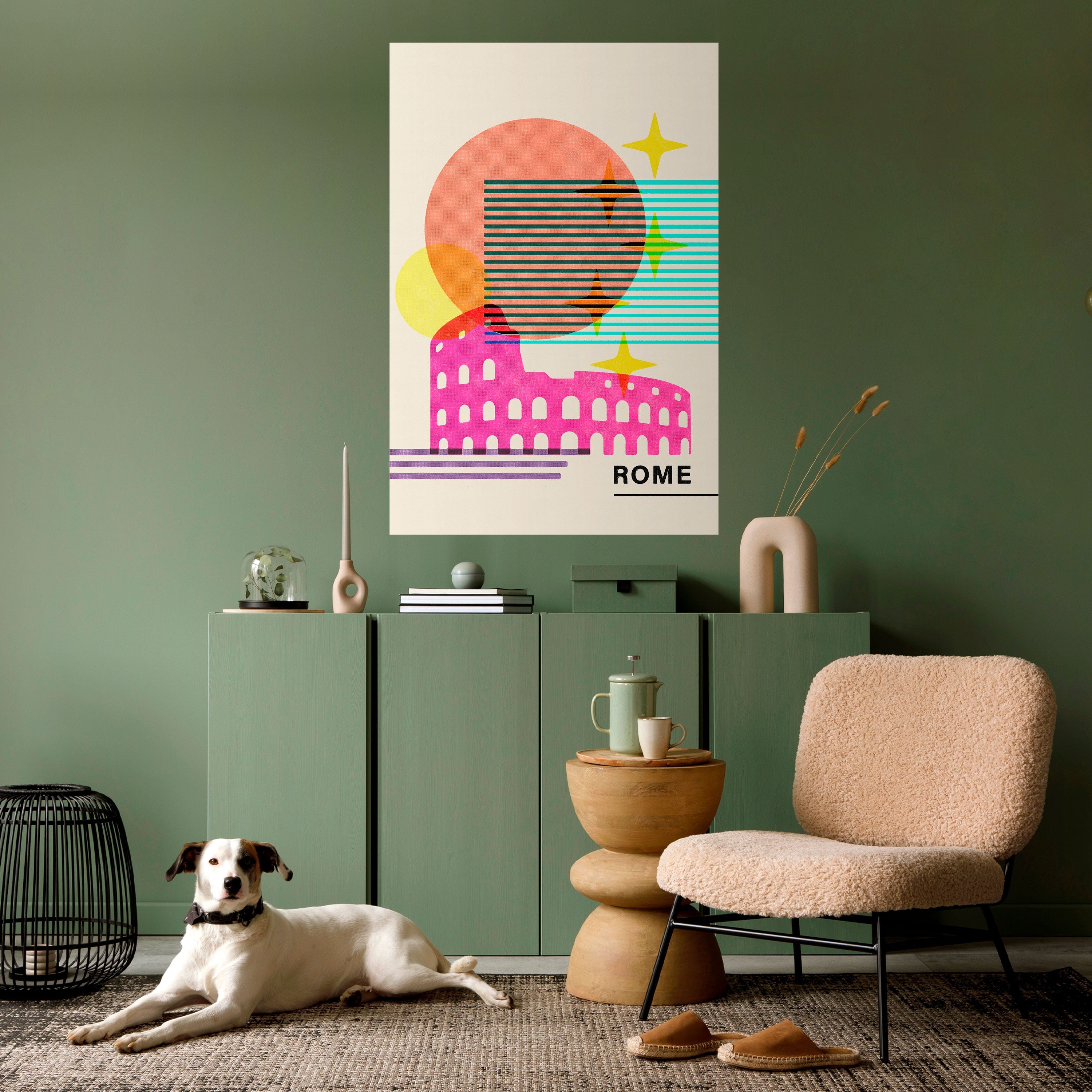 ROMAN SPARKLE Vertikales Poster zum Abziehen und Aufkleben