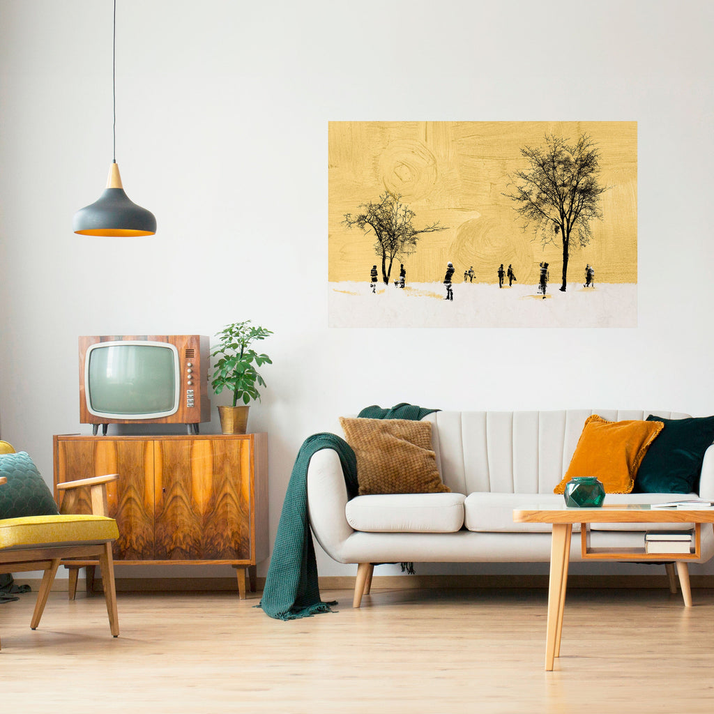 ERASED IN TIME Selbstklebendes Horizontal-Poster