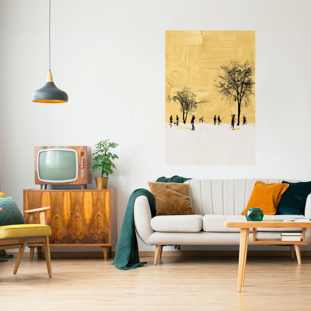 Vertikales Poster „ERASED IN TIME“ zum Abziehen und Aufkleben
