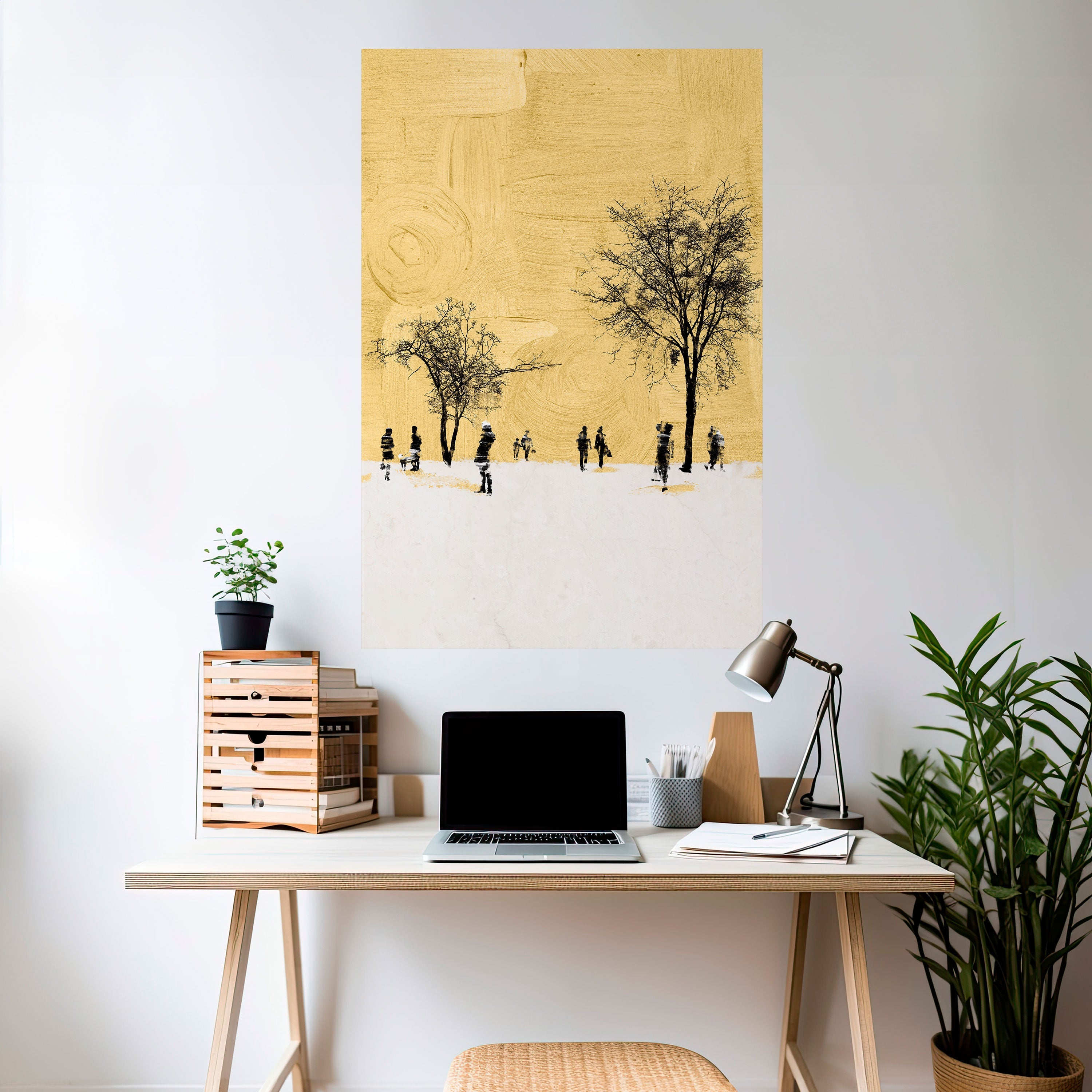 Vertikales Poster „ERASED IN TIME“ zum Abziehen und Aufkleben