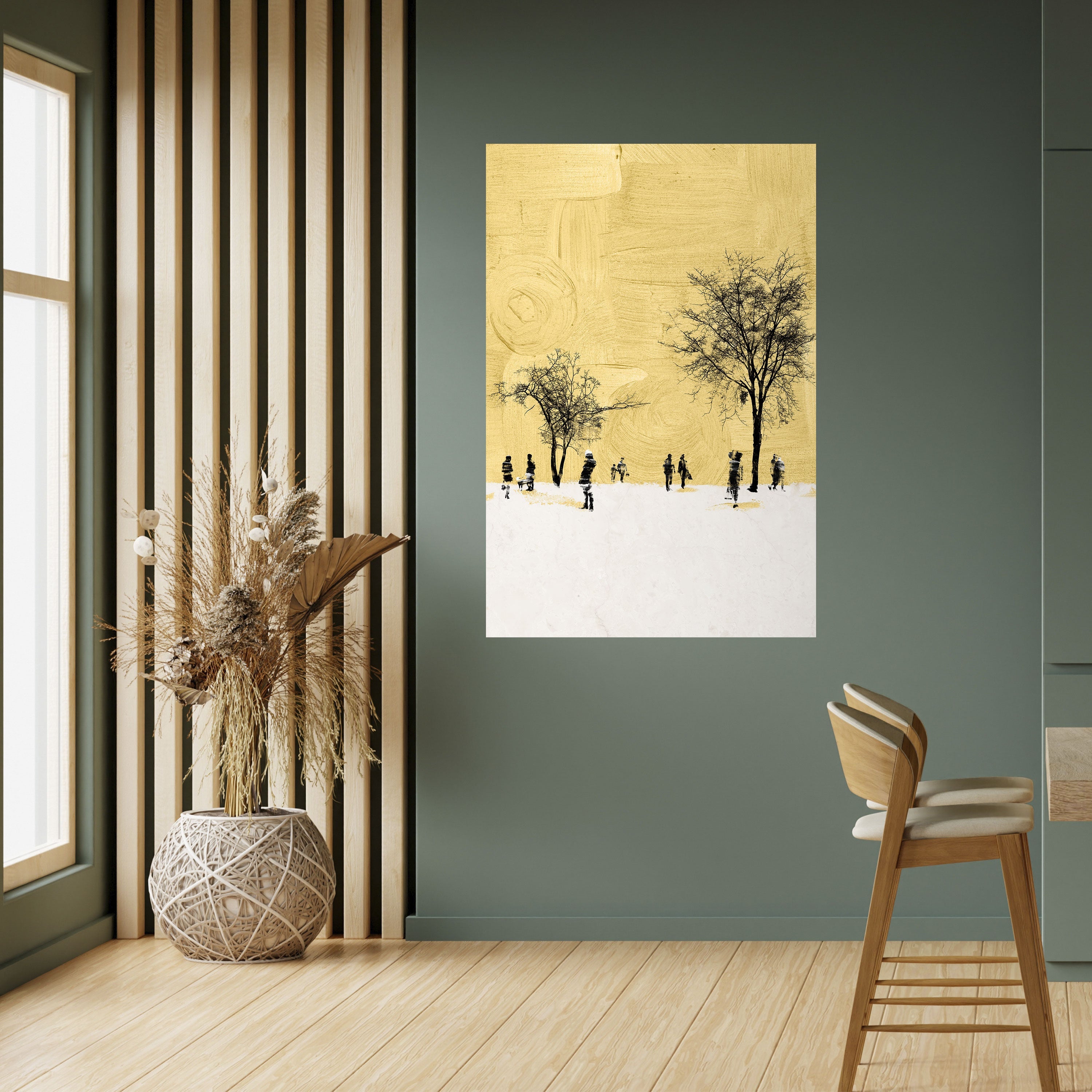 Vertikales Poster „ERASED IN TIME“ zum Abziehen und Aufkleben