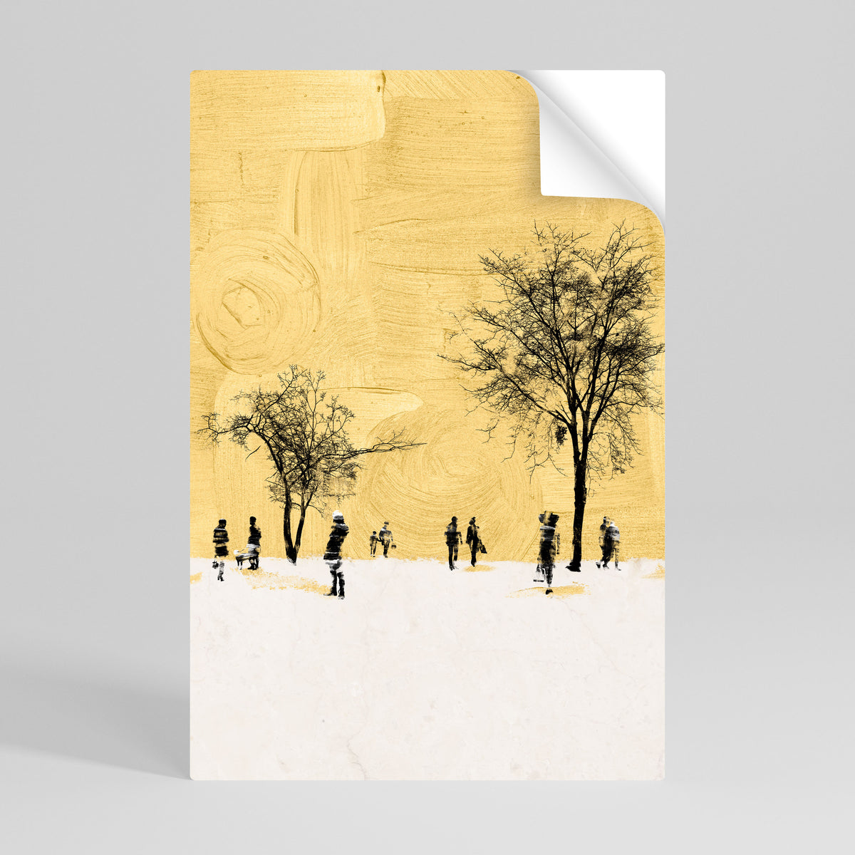 ERASED IN TIME Selbstklebendes Poster - Hochformat