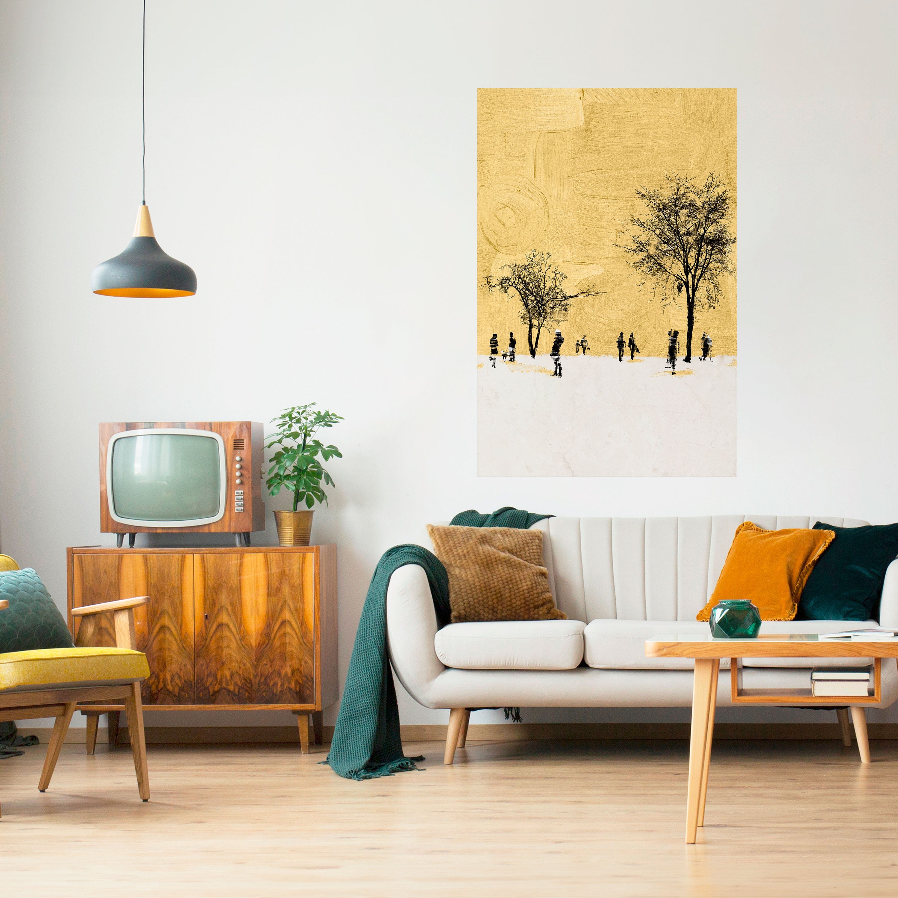 Vertikales Poster „ERASED IN TIME“ zum Abziehen und Aufkleben