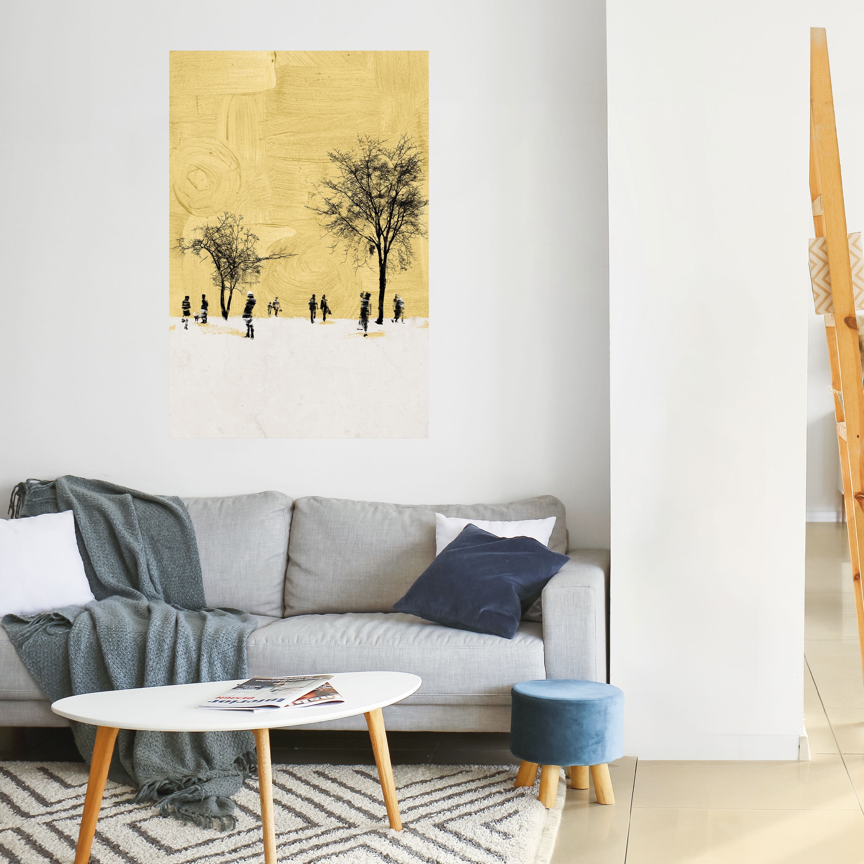 Vertikales Poster „ERASED IN TIME“ zum Abziehen und Aufkleben