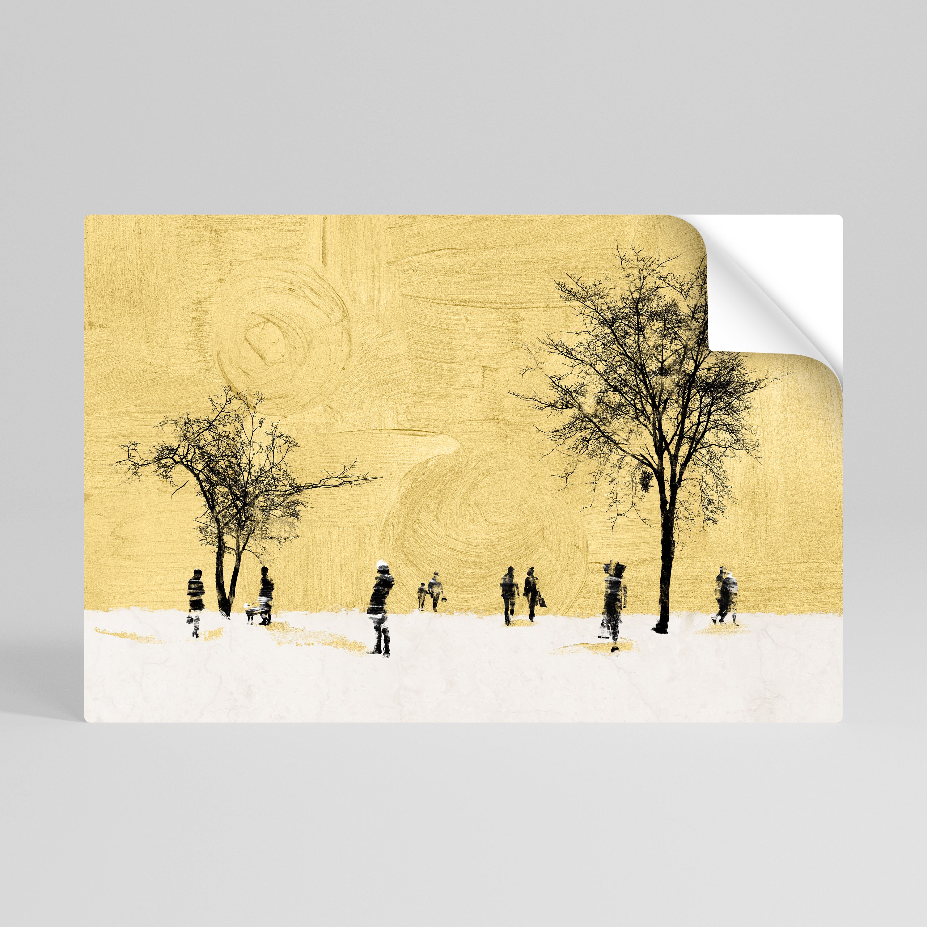 ERASED IN TIME Selbstklebendes Horizontal-Poster