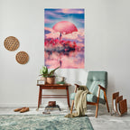 MARS OVER THE BLED LAKE Selbstklebendes Poster - Hochformat