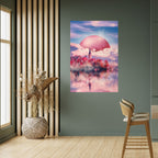 MARS OVER THE BLED LAKE Selbstklebendes Poster - Hochformat