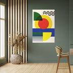 SUNSET FORMATION Selbstklebendes Poster - Hochformat