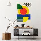 SUNSET FORMATION Selbstklebendes Poster - Hochformat