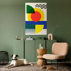 SUNSET FORMATION Selbstklebendes Poster - Hochformat